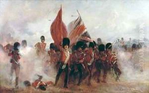 Scots Guards saving the Colours at Alma by Lady (Elizabeth Southerden Thompson) Butler
