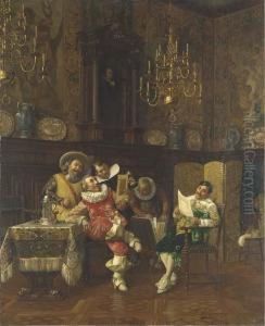 Les Amateurs De Gravures by Francois Brunery