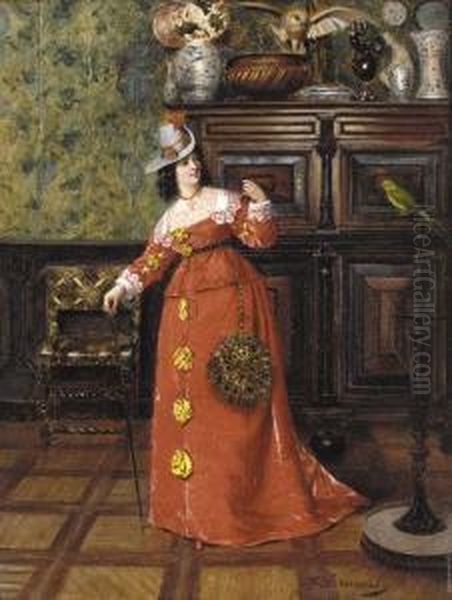An Elegant Lady In A Salon - view 1
