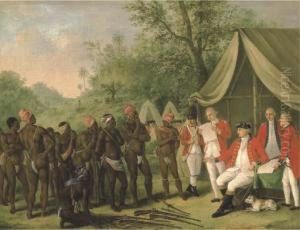 Pacification With The Maroon Negroes In The Island Ofjamaica by Agostino Brunias
