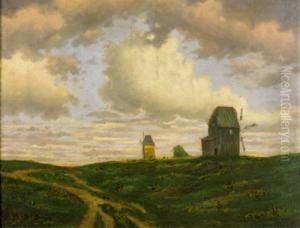 Landschaft Mit Windmuhlen