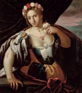 Ritratto Di Donna Come "flora"