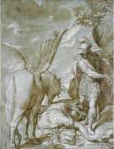 Persee Venant De Couper La Tete De Meduse by Domenico Brusasorzi