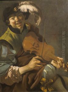 A Boy Violinist by Hendrick Ter Brugghen