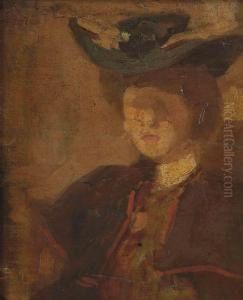 Dame Au Chapeau by Jean Brusselmans