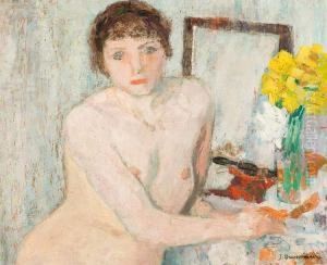 Naakt Aan De Toilettafel by Jean Brusselmans
