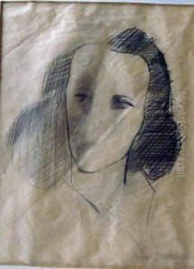 Portrait De Femme by Jean Brusselmans