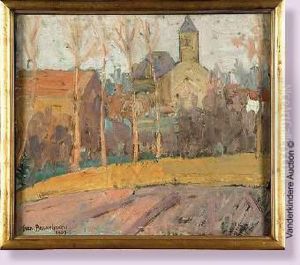Vue De Village by Jean Brusselmans