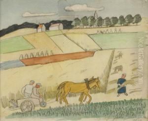 Travaux Des Champs by Jean Brusselmans