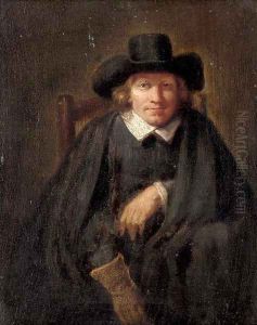Portrait of a gentleman, seated, half-length, wearing a glove on his right hand