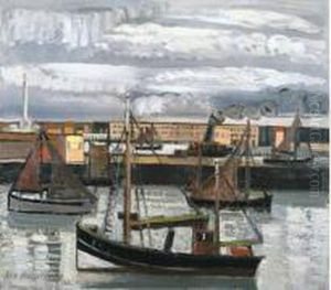 Vaargeul Te Oostende - Le Chenal A Ostende (1936) by Jean Brusselmans