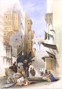 Street Leading to El Azhar, Grand Cairo by A. Margaretta Burr