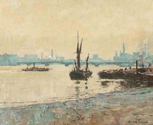 Boats On The River by Charles David Jones Bryant