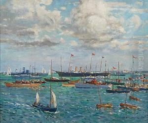 Figures In Landscape by Charles David Jones Bryant