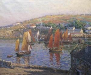 Brixham Trawlers by Charles David Jones Bryant