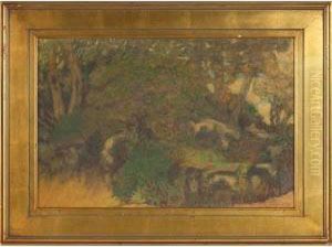 Goats Foraging by Everett Lloyd Bryant