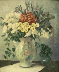 Arrangement In Porcelain Pitcher Arrangement In Porcelain Pitcher