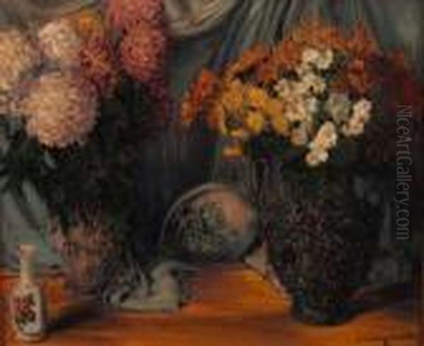 Still Life With Two Vases Of Flowers - view 1
