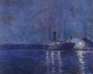 Nocturnal Ship Scene Nocturnal Ship Scene