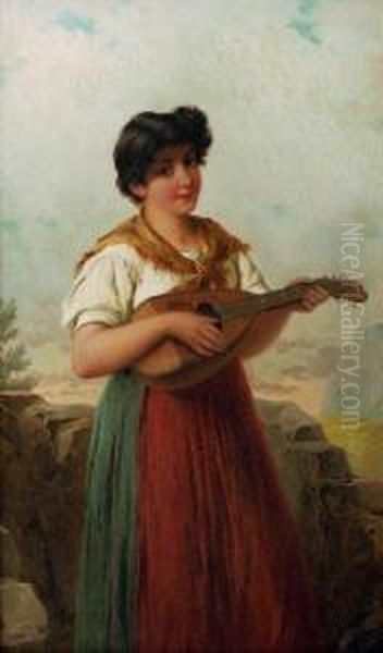The Charming Mandolin Player - view 1