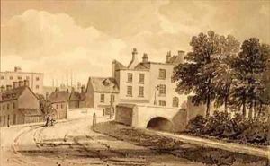 View of the Mill Pond Bridge, Bermondsey by John Chessell Buckler