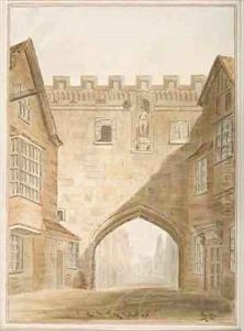 North Entrance to the Close at Salisbury by John Chessell Buckler