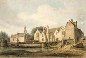 North West View of Great Chalfield House and Church, Wiltshire
