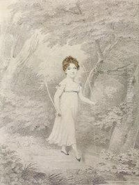 Young Girl Skipping - view 1