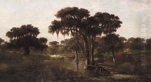 Wooden Pier, Louisiana Bayou by William Henry Buck