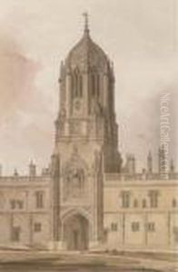 The Great West Entrance To Christ Church From The Quadrangle,oxford by John Chessell Buckler