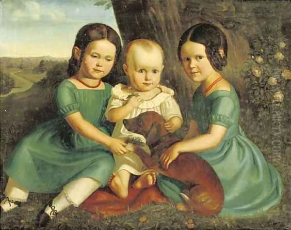 Siblings with their favorite friend - view 1