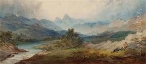 "flusslandschaft Mit Besuchern Undbootsfahrer (richmond Park)"