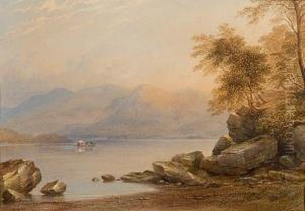 Barge In A Highland Landscape - view 1