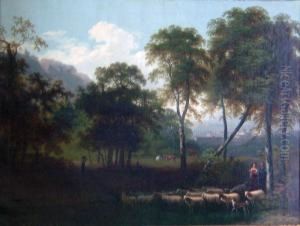 Bergers Dans Un Paysage