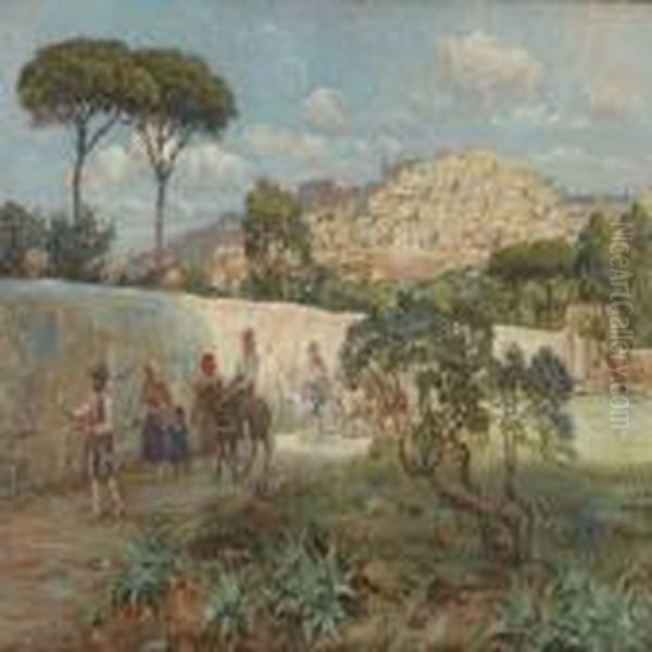 The Wall At St. Nicolo, In The Back Agriguelo, Sicily - view 1