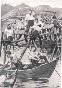 The Construction of the Bridge over the Guadiana by Gordon Frederick Browne