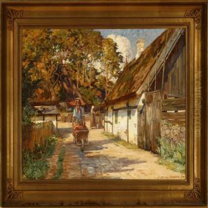 Street Scene From Gudhjem Fishing Village, Bornholm Island