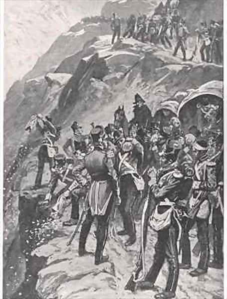 The Retreat to Corunna Hurling the Silver down the Mountainside - view 1