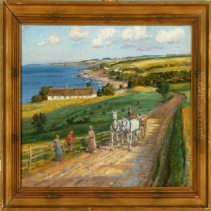 Danish Summer Landscape From Gudhjem Town On Bornholm Island