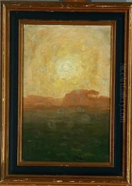 Italian Summer Landscape By Sunset - view 1