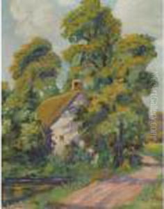 Cottage By The Road by Karl Albert Buehr