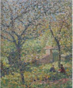 The Artist's Children, Kathleen And George, In The Garden,giverny