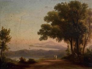 Landschaft Bei Neapel Mit Dem Vesuv Im Hintergrund.
