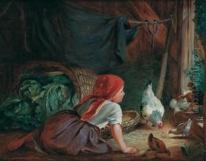 Ragazza Nel Pollaio by Conrad Buhlmayer