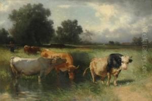Buhlmayer Herder And Cattle Oil
Oncanvas Signed 'c. Buhlmayer' Lower Right 102 X 152 Cm
Provenance:private Collection Vienna Private Collection Melbourne by Conrad Buhlmayer