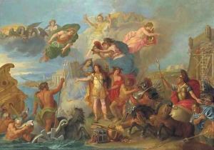 Louis XIV armed on the land and on the sea by Charles Le Brun