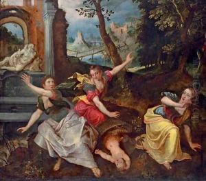 The Discovery of Erichthonius by the Daughters of Cecrops by Jacob De Backer