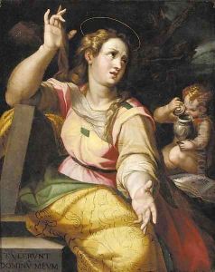 The Magdalen at the tomb of Christ
