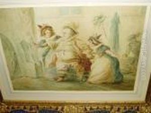 Falstaff's Escape - Merry Wives Of Windsor, Act Iv, Scene Ii by Henry William Bunbury