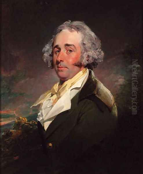Portrait of a gentleman, half-length, in a green coat, white waistcoat and yellow cravat - view 1
